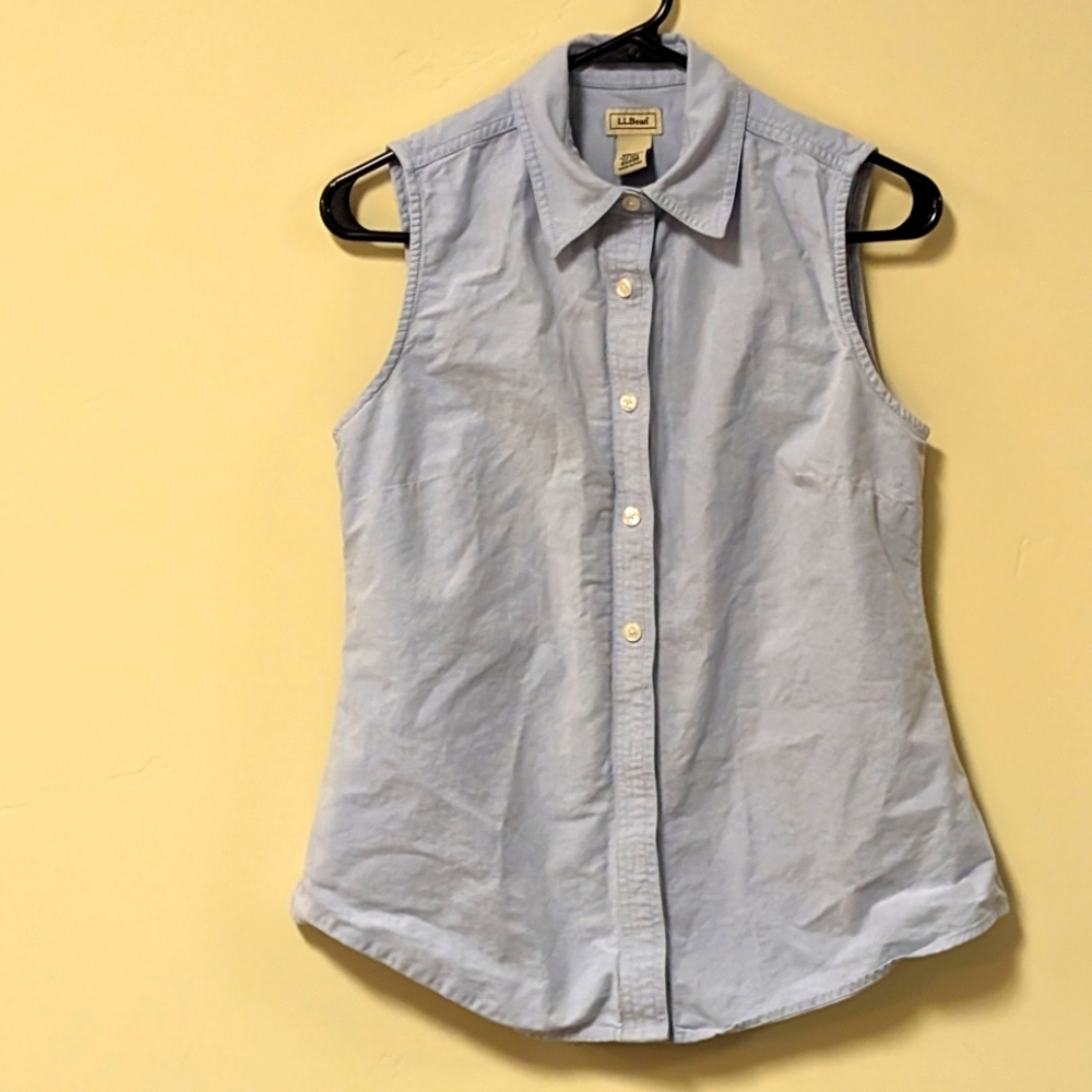 LL Bean XS sleeveless button down